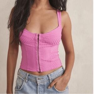 Free People Serenity Cami Tank Top Shirt in Pitaya Pink